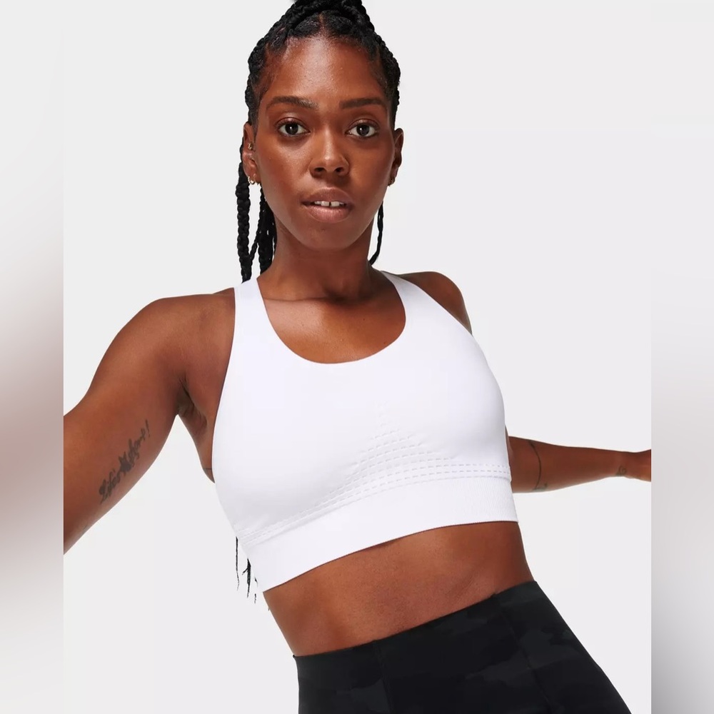 89. NWT Sweaty Betty Stamina Sports Bra White